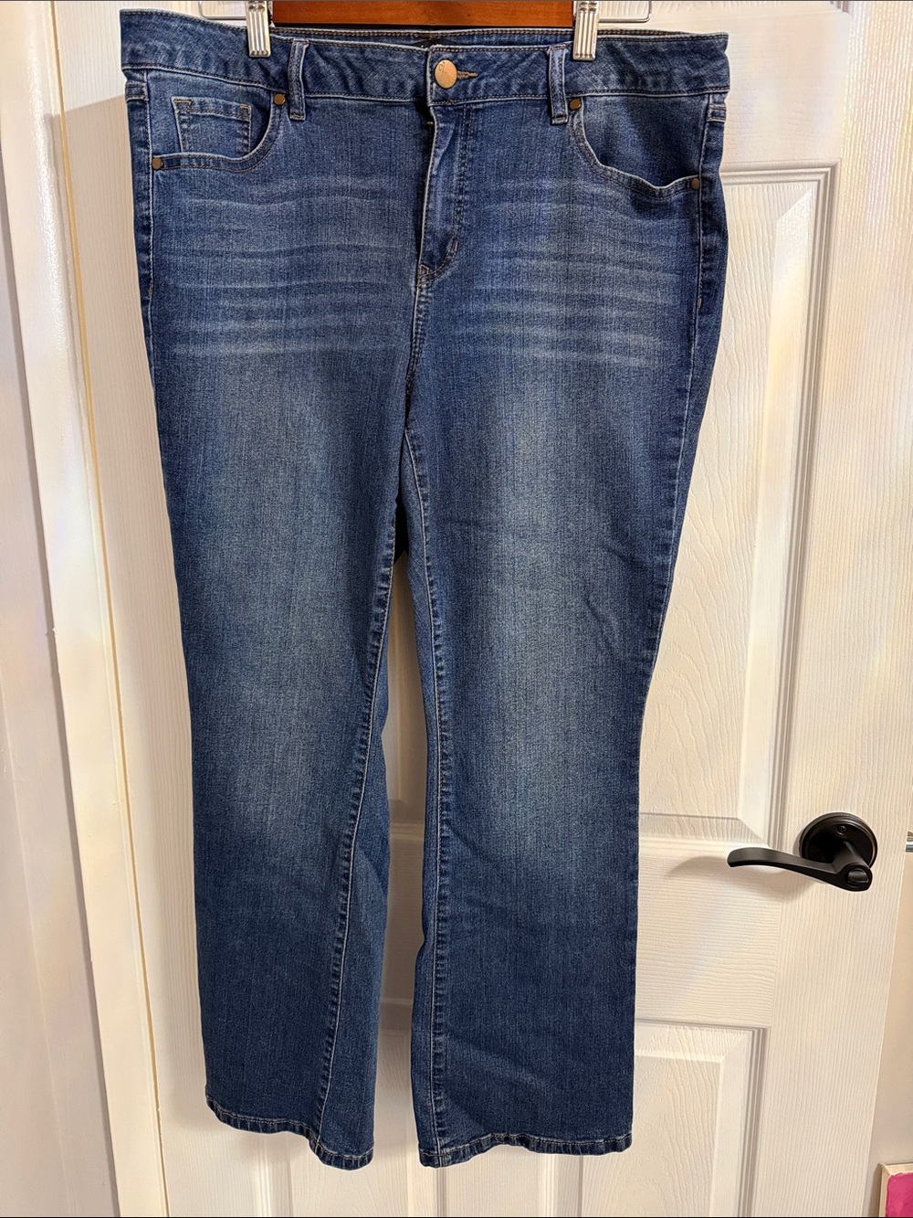 d. jeans Women's Straight Leg Blue Denim Jeans